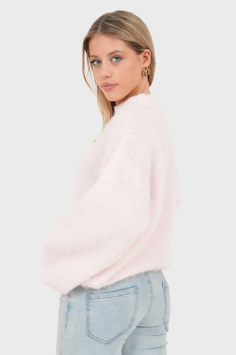 Pull "Ame" rose bébé