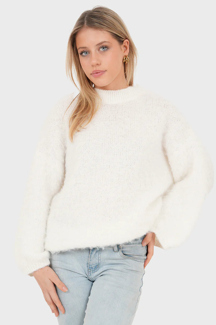 Pull "Ame" blanc