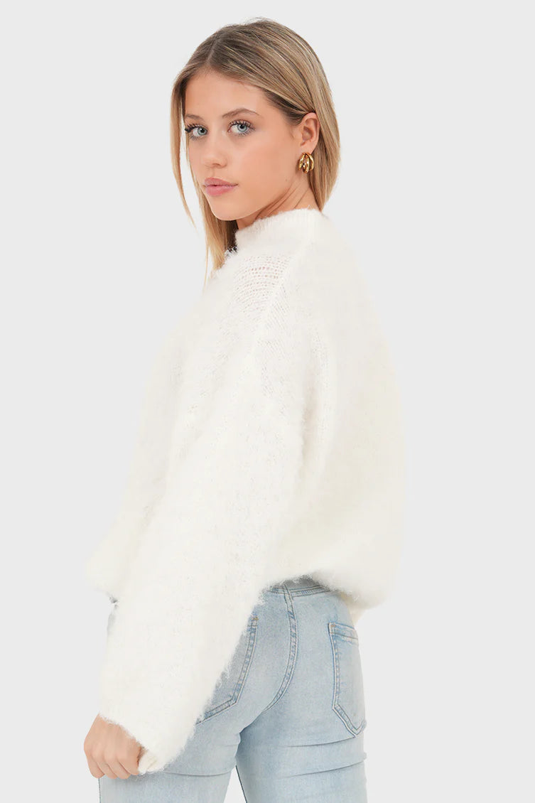Pull "Ame" blanc