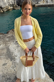 Cardigan "Keep me warm" petite jaune clair