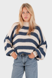 Pull "Rayé" marine